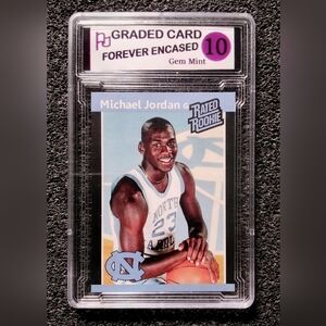 Michael Jordan North Carolina Basketball Rookie Card. Graded 10 Gem Mint